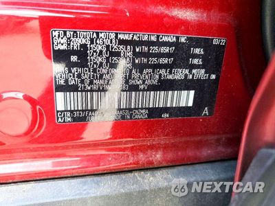 Zdjęcie 13 z 13 samochodu: 2022 TOYOTA RAV4 XLE VIN:2T3W1RFV1NW194183 - miniatura