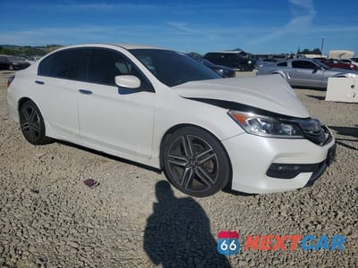 Czwarte zdjęcie samochodu z boku: 2017 HONDA ACCORD SPORT VIN:1HGCR2F54HA156535 - miniatura