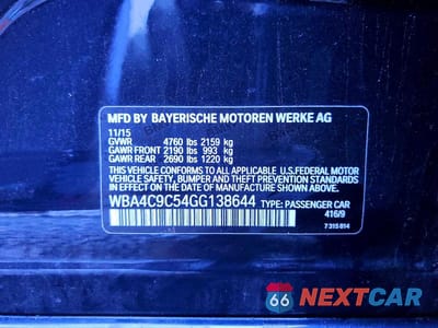 Zdjęcie 12 z 12 samochodu: 2016 BMW 428 XI GRAN COUPE SULEV VIN:WBA4C9C54GG138644 - miniatura