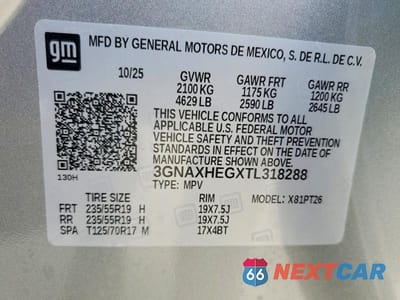 Zdjęcie 14 z 14 samochodu: 2026 CHEVROLET EQUINOX LT VIN:3GNAXHEGXTL318288 - miniatura