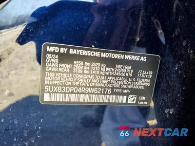 Zdjęcie 13 z 13 samochodu: 2024 BMW X3 M40I VIN:5UX83DP04R9W62176 - miniatura
