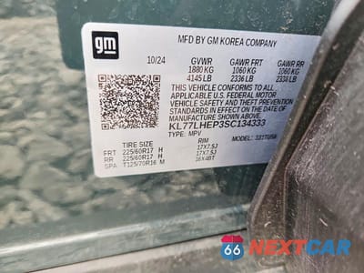Zdjęcie 12 z 12 samochodu: 2025 CHEVROLET TRAX 1LT VIN:KL77LHEP3SC134333 - miniatura