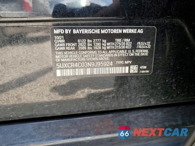 Zdjęcie 13 z 13 samochodu: 2022 BMW X5 SDRIVE 40I VIN:5UXCR4C03N9J95924 - miniatura