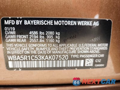 Zdjęcie 13 z 13 samochodu: 2019 BMW 330I VIN:WBA5R1C53KAK07520 - miniatura