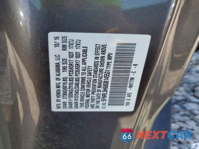 Zdjęcie 13 z 13 samochodu: 2016 HONDA ODYSSEY EXL VIN:5FNRL5H68GB145531 - miniatura