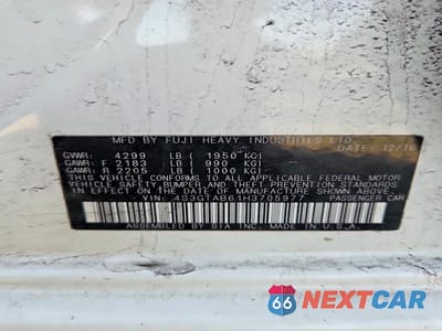 Zdjęcie 12 z 12 samochodu: 2017 SUBARU IMPREZA PREMIUM VIN:4S3GTAB61H3705977 - miniatura