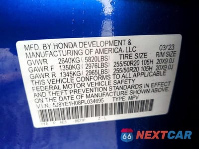Zdjęcie 14 z 14 samochodu: 2023 ACURA MDX A-SPEC VIN:5J8YE1H08PL034695 - miniatura