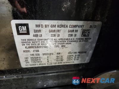 Zdjęcie 14 z 14 samochodu: 2020 BUICK ENCORE GX SELECT VIN:KL4MMESL6LB121886 - miniatura