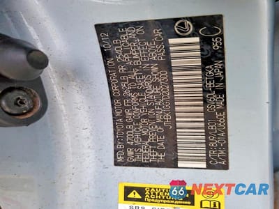 Zdjęcie 12 z 12 samochodu: 2013 LEXUS ES 350 BASE VIN:JTHBK1GG7D2027300 - miniatura