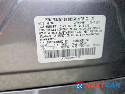 Zdjęcie 12 z 12 samochodu: 2011 INFINITI G37 SEDAN X VIN:JN1CV6AR5BM401217 - miniatura