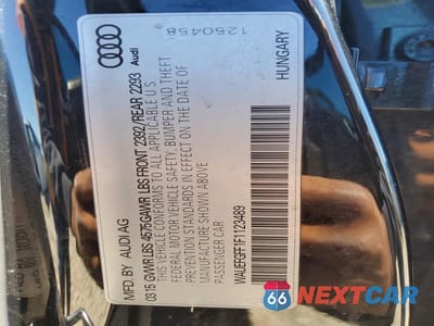 Zdjęcie 12 z 12 samochodu: 2015 AUDI A3 PREMIUM PLUS VIN:WAUEFGFF1F1123489 - miniatura