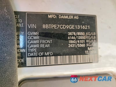 Zdjęcie 13 z 14 samochodu: 2016 MERCEDES-BENZ SPRINTER 2500 VIN:8BTPE7CD9GE131621 - miniatura
