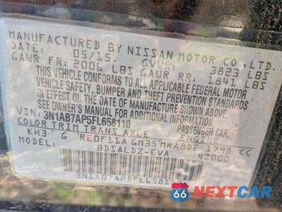 Zdjęcie 10 z 10 samochodu: 2015 NISSAN SENTRA SV VIN:3N1AB7AP5FL658110 - miniatura