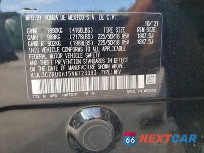 Zdjęcie 13 z 13 samochodu: 2022 HONDA HR-V SPORT VIN:3CZRU6H15NM723093 - miniatura