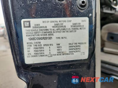 Zdjęcie 13 z 13 samochodu: 2003 GMC YUKON VIN:1GKEC13V43R281301 - miniatura