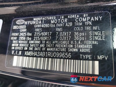 Zdjęcie 13 z 13 samochodu: 2024 HYUNDAI KONA SE VIN:KM8HA3AB1RU099656 - miniatura