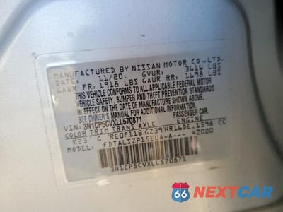 Zdjęcie 14 z 14 samochodu: 2020 NISSAN KICKS SV VIN:3N1CP5CVXLL570871 - miniatura