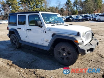 Czwarte zdjęcie samochodu z boku: 2018 JEEP WRANGLER UNLIMITED SPORT VIN:1C4HJXDGXJW150731 - miniatura