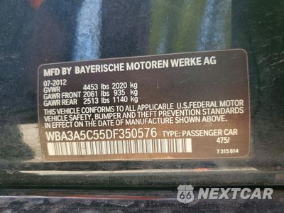 Zdjęcie 12 z 12 samochodu: 2013 BMW 328 I VIN:WBA3A5C55DF350576 - miniatura