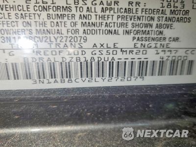 Zdjęcie 14 z 14 samochodu: 2020 NISSAN SENTRA SV VIN:3N1AB8CV2LY272079 - miniatura