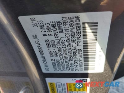 Zdjęcie 12 z 12 samochodu: 2018 HONDA ACCORD LX VIN:1HGCV1F11JA127924 - miniatura