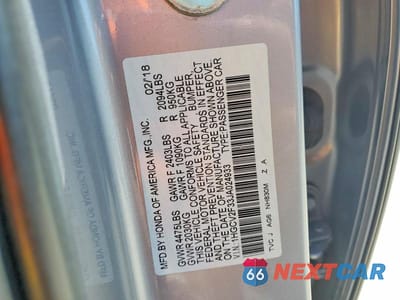 Zdjęcie 12 z 12 samochodu: 2018 HONDA ACCORD SPORT VIN:1HGCV2F33JA024933 - miniatura