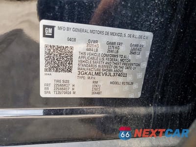 Zdjęcie 13 z 13 samochodu: 2018 GMC TERRAIN SLE VIN:3GKALMEV9JL374011 - miniatura