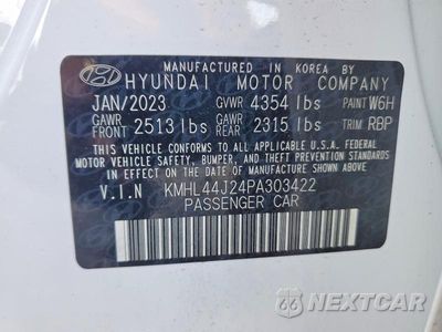 Zdjęcie 12 z 12 samochodu: 2023 HYUNDAI SONATA SEL PLUS VIN:KMHL44J24PA303422 - miniatura