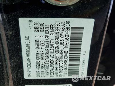 Zdjęcie 12 z 12 samochodu: 2019 HONDA ACCORD HYBRID VIN:1HGCV3F14KA000856 - miniatura