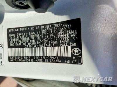 Zdjęcie 12 z 12 samochodu: 2011 TOYOTA COROLLA VIN:2T1BU4EE2BC574651 - miniatura