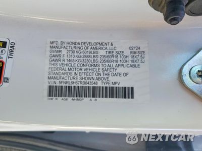 Zdjęcie 13 z 14 samochodu: 2024 HONDA ODYSSEY EXL VIN:5FNRL6H67RB043548 - miniatura