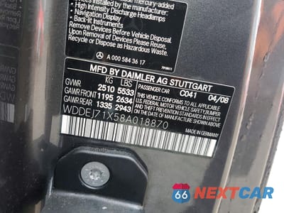 Zdjęcie 12 z 12 samochodu: 2008 MERCEDES-BENZ CL 550 VIN:WDDEJ71X58A018870 - miniatura