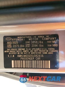 Zdjęcie 13 z 13 samochodu: 2025 HYUNDAI ELANTRA SEL SPORT VIN:KMHLM4DG0SU082416 - miniatura