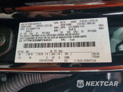 Zdjęcie 13 z 14 samochodu: 2021 FORD F150 SUPERCREW VIN:1FTFW1E85MFC84533 - miniatura