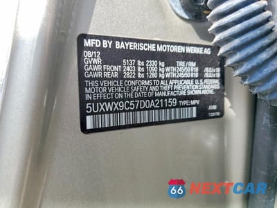Zdjęcie 12 z 12 samochodu: 2013 BMW X3 XDRIVE28I VIN:5UXWX9C57D0A21159 - miniatura