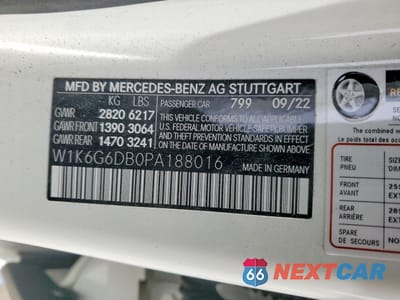 Zdjęcie 13 z 13 samochodu: 2023 MERCEDES-BENZ S500 VIN:W1K6G6DB0PA188016 - miniatura