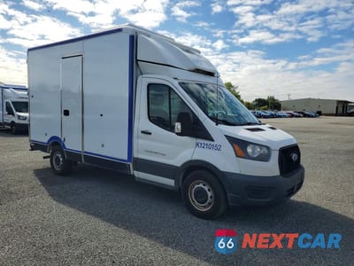 Czwarte zdjęcie samochodu z boku: 2021 FORD TRANSIT DELIVERY TRUCK VIN:1FDBW5Z80MKA84405 - miniatura