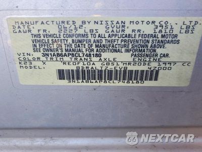Zdjęcie 13 z 13 samochodu: 2012 NISSAN SENTRA 2.0 VIN:3N1AB6AP8CL748180 - miniatura