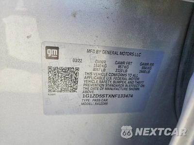Zdjęcie 12 z 12 samochodu: 2022 CHEVROLET MALIBU LT VIN:1G1ZD5STXNF133474 - miniatura