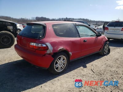 Trzecie zdjęcie samochodu z tyłu: 1993 HONDA CIVIC CX VIN:2HGEH2350PH540635 - miniatura