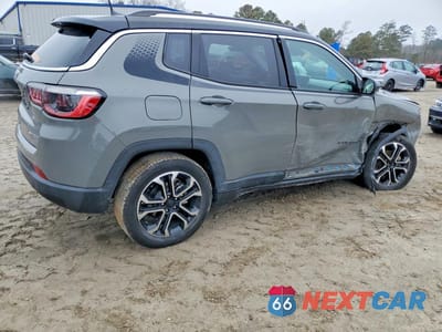 Trzecie zdjęcie samochodu z tyłu: 2022 JEEP COMPASS LIMITED VIN:3C4NJDCB4NT141316 - miniatura