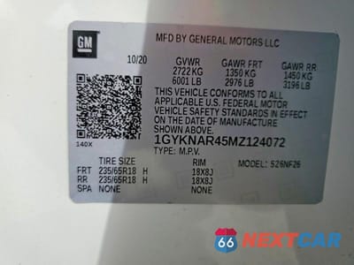 Zdjęcie 13 z 13 samochodu: 2021 CADILLAC XT5 LUXURY VIN:1GYKNAR45MZ124072 - miniatura