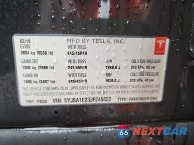Zdjęcie 13 z 13 samochodu: 2018 TESLA MODEL S VIN:5YJSA1E23JF245822 - miniatura