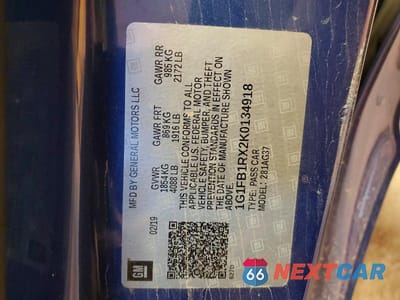 Zdjęcie 13 z 13 samochodu: 2019 CHEVROLET CAMARO LS VIN:1G1FB1RX2K0134918 - miniatura