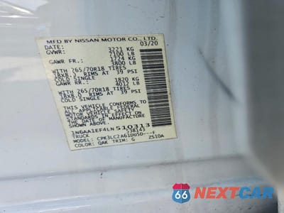 Zdjęcie 12 z 12 samochodu: 2020 NISSAN TITAN SV VIN:1N6AA1EF4LN510313 - miniatura