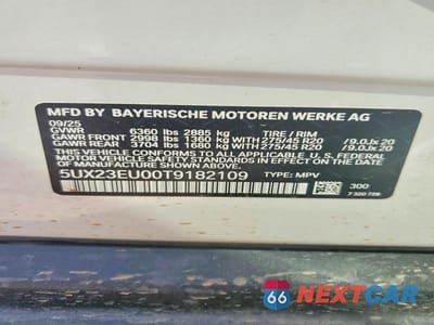 Zdjęcie 12 z 12 samochodu: 2026 BMW X5 XDRIVE40I VIN:5UX23EU00T9182109 - miniatura
