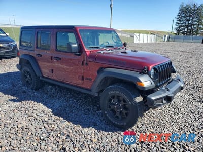 Czwarte zdjęcie samochodu z boku: 2021 JEEP WRANGLER UNLIMITED SPORT VIN:1C4HJXDGXMW715712 - miniatura