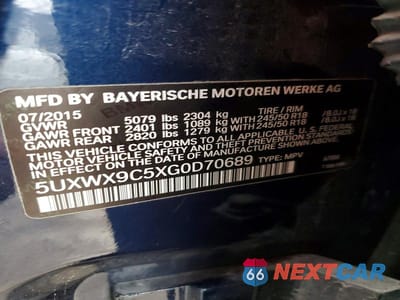 Zdjęcie 13 z 13 samochodu: 2016 BMW X3 VIN:5UXWX9C5XG0D70689 - miniatura