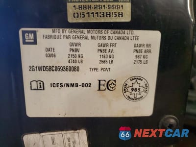 Zdjęcie 12 z 12 samochodu: 2006 CHEVROLET IMPALA SUPER SPORT VIN:2G1WD58C069360080 - miniatura
