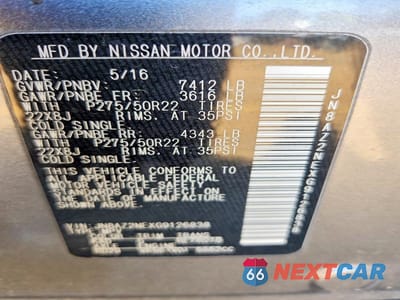Zdjęcie 13 z 13 samochodu: 2016 INFINITI QX80 VIN:JN8AZ2NEXG9126838 - miniatura